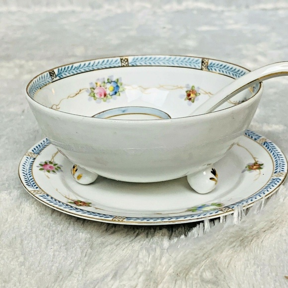 Nippon Other - ❌SOLD❌Nippon Footed Soup Bowl Spoon Plate Vintage